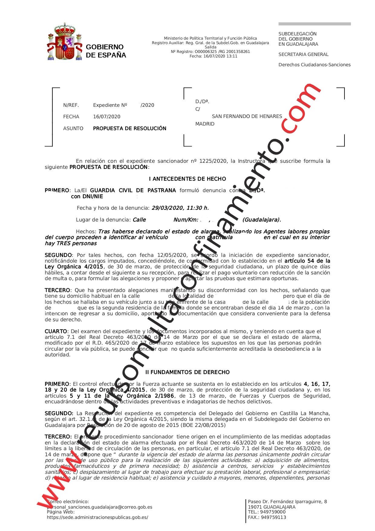 multa recurrida con éxito página 1